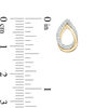 Thumbnail Image 2 of 0.04 CT. T.W. Diamond Interlocking Pear-Shaped Stud Earrings in Sterling Silver and 10K Gold