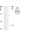 Thumbnail Image 2 of 0.04 CT. T.W. Composite Diamond Pear-Shaped Stud Earrings in Sterling Silver