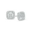 0.04 CT. T.W. Composite Diamond Square Frame Stud Earrings in Sterling Silver