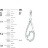 0.04 CT. T.W. Diamond Heart Pear-Shaped Drop Earrings in Sterling Silver