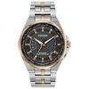 Thumbnail Image 0 of Men's Citizen Eco-Drive® World Perpetual A-T Two-Tone Watch with Grey Dial (Model: CB0166-54H)