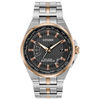 Thumbnail Image 1 of Men's Citizen Eco-Drive® World Perpetual A-T Two-Tone Watch with Grey Dial (Model: CB0166-54H)