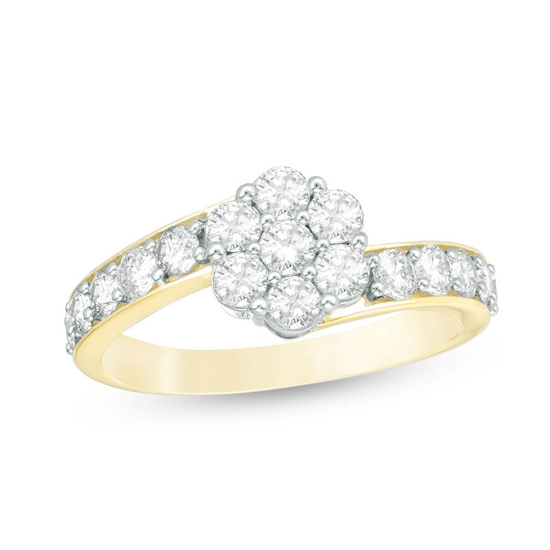 1.00 CT. T.W. Composite Diamond Bypass Ring in 10K Gold