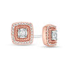 Thumbnail Image 0 of 0.15 CT. T.W. Diamond Cushion Frame Vintage-Style Stud Earrings in 10K Rose Gold