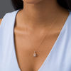 Thumbnail Image 1 of 0.15 CT. T.W. Diamond Cushion Frame Vintage-Style Pendant in 10K Rose Gold