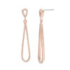 Thumbnail Image 0 of 0.25 CT. T.W. Diamond Elongated Pear-Shaped Drop Earrings in 10K Rose Gold