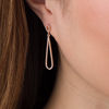 0.25 CT. T.W. Diamond Elongated Pear-Shaped Drop Earrings in 10K Rose Gold