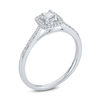 Thumbnail Image 1 of 0.145 CT. T.W. Princess-Cut Diamond Frame Promise Ring in 10K White Gold