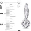 Thumbnail Image 2 of 0.48 CT. T.W. Diamond Frame Drop Earrings in Sterling Silver