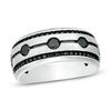 Thumbnail Image 0 of Men's 0.95 CT. T.W. Black Diamond Five Stone Band in Sterling Silver