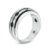 Thumbnail Image 2 of Men's 0.95 CT. T.W. Black Diamond Five Stone Band in Sterling Silver