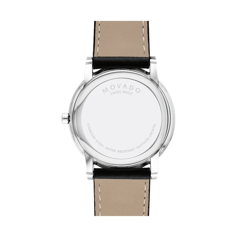 Main Image 3 of Men's Movado Museum® Classic Strap Watch with Blue Dial (Model: 0607270)