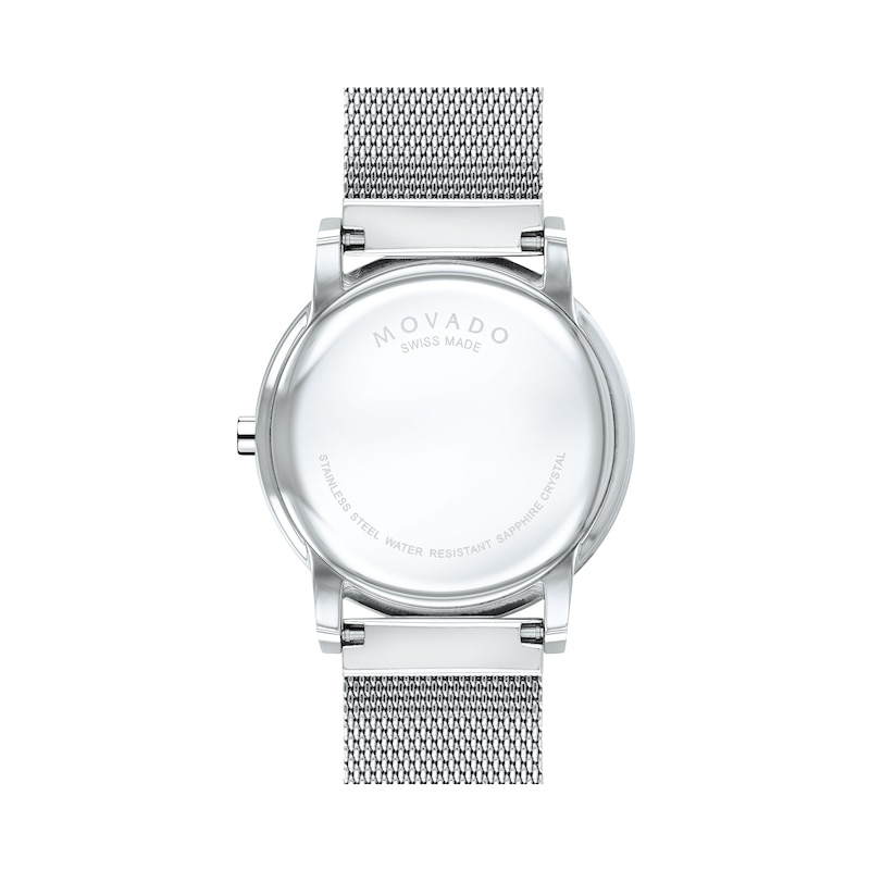 Main Image 4 of Men's Movado Museum® Classic Mesh Watch with Black Dial (Model: 0607219)