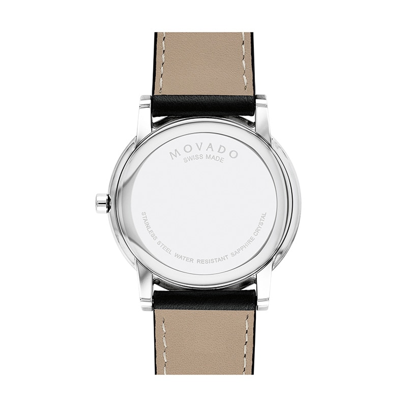 Men's Movado Museum® Classic Strap Watch with Black Dial (Model: 0607269)