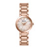 Thumbnail Image 0 of Ladies' Bulova Modern Diamond Accent Rose-Tone IP Watch with Mother-of-Pearl Dial (Model: 97P132)