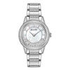 Ladies' Bulova Turnstyle Crystal Accent Watch with Mother-of-Pearl Dial (Model: 96L257)