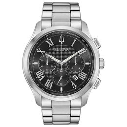 Men's Bulova Classic Chronograph Watch with Black Dial (Model: 96B288)