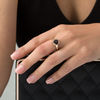 Thumbnail Image 3 of Cushion-Cut Garnet "X" Prong Ring in 10K Gold
