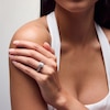 Thumbnail Image 2 of Vera Wang Love Collection 1.29 CT. T.W. Emerald-Cut Diamond Double Frame Engagement Ring in 14K White Gold