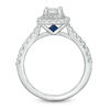 Thumbnail Image 3 of Vera Wang Love Collection 1.29 CT. T.W. Emerald-Cut Diamond Double Frame Engagement Ring in 14K White Gold