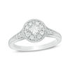 Thumbnail Image 1 of Vera Wang Love Heirloom Collection 0.45 CT. T.W. Princess-Cut Diamond Frame Engagement Ring in 14K White Gold