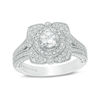 Thumbnail Image 0 of Vera Wang Love Heirloom Collection 0.95 CT. T.W. Diamond Flower Petal Frame Engagement Ring in 14K White Gold