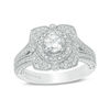 Thumbnail Image 1 of Vera Wang Love Heirloom Collection 0.95 CT. T.W. Diamond Flower Petal Frame Engagement Ring in 14K White Gold