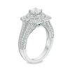 Thumbnail Image 2 of Vera Wang Love Heirloom Collection 0.95 CT. T.W. Diamond Flower Petal Frame Engagement Ring in 14K White Gold