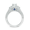 Thumbnail Image 2 of Vera Wang Love Heirloom Collection 0.95 CT. T.W. Diamond Flower Petal Frame Engagement Ring in 14K White Gold