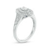 Thumbnail Image 1 of Vera Wang Love Heirloom Collection 0.58 CT. T.W. Oval Diamond Double Frame Engagement Ring in 14K White Gold