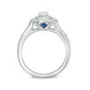 Vera Wang Love Heirloom Collection 0.58 CT. T.W. Oval Diamond Double Frame Engagement Ring in 14K White Gold