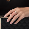 Thumbnail Image 2 of 6.5mm Cultured Freshwater Pearl and 0.19 CT. T.W. Diamond Tri-Sides Ring in Sterling Silver