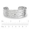 Thumbnail Image 1 of 22.25mm Ruffled Pattern Cuff in Sterling Silver