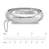 Thumbnail Image 2 of 15.0mm Diamond-Cut Pattern Bangle in Sterling Silver with Safety Chain