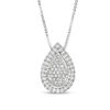 Thumbnail Image 1 of Convertibilities 0.18 CT. T.W. Composite Diamond Teardrop Three-in-One Pendant in Sterling Silver