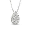 Thumbnail Image 2 of Convertibilities 0.18 CT. T.W. Composite Diamond Teardrop Three-in-One Pendant in Sterling Silver