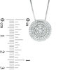 Convertibilities 0.47 CT. T.W. Composite Diamond Circle Three-in-One Pendant in 10K White Gold