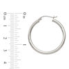 Thumbnail Image 2 of 30.0mm Polished Hoop Earrings in Sterling Silver