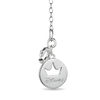 Thumbnail Image 2 of Enchanted Disney Merida Pear-Shaped Blue Topaz and 0.04 CT. T.W. Diamond Bow and Arrow Pendant in Sterling Silver - 19"