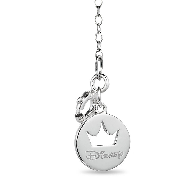 Main Image 2 of Enchanted Disney Merida Pear-Shaped Blue Topaz and 0.04 CT. T.W. Diamond Bow and Arrow Pendant in Sterling Silver - 19"