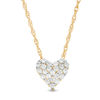 Thumbnail Image 1 of 0.10 CT. T.W. Multi-Diamond Heart Pendant in 10K Gold