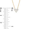 Thumbnail Image 3 of 0.10 CT. T.W. Multi-Diamond Heart Pendant in 10K Gold