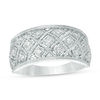 Thumbnail Image 1 of 0.085 CT. T.W. Diamond Lattice Vintage-Style Ring in Sterling Silver