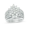 Thumbnail Image 0 of 2.11 CT. T.W. Composite Diamond Marquise Sunburst Bridal Set in 10K White Gold