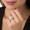 Thumbnail Image 2 of 2.11 CT. T.W. Composite Diamond Marquise Sunburst Bridal Set in 10K White Gold