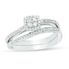 Thumbnail Image 1 of 0.29 CT. T.W. Quad Diamond Frame Bridal Set in 10K White Gold