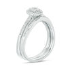 Thumbnail Image 1 of 0.29 CT. T.W. Quad Diamond Frame Bridal Set in 10K White Gold