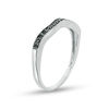 Thumbnail Image 2 of 0.115 CT. T.W. Black Diamond Contour Wedding Band in 10K White Gold