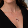 Thumbnail Image 2 of Lab-Created White Sapphire Heart Pendant in Sterling Silver