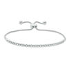 Thumbnail Image 1 of 0.15 CT. T.W. Diamond Alternating Ball Bolo Bracelet in 10K White Gold - 9.5"